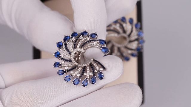 Серьги из серебра «Далия» от ювелирного завода «Ди АРС» смотреть онлайн