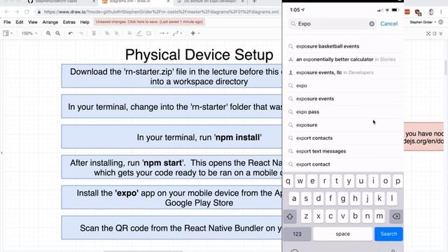 React Native - App Setup ll Javascript ll Application physical device setup. смотреть онлайн