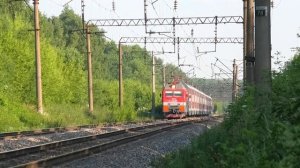 ЭП1М-730 фирменным поездом «Двухэтажный состав» Анапа — Санкт-Петербург