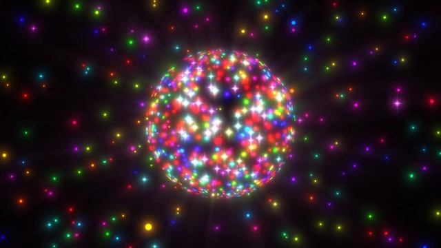 Glittering Colorful Light Disco Ball VJ Loop Background 4K смотреть онлайн
