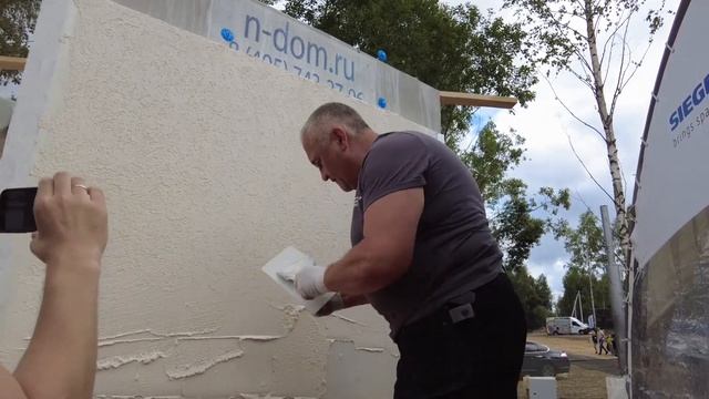 SiliconTop Baumit фактура Короед. Мастер-класс по нанесению декоративной штукатурки на фасад дома