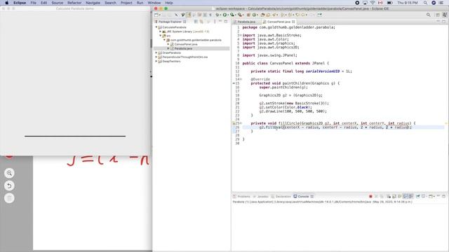 Plotting parabola in Java смотреть онлайн
