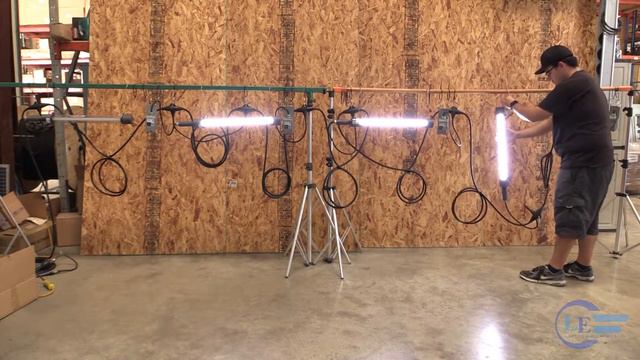 80ft Temporary Construction String Light - Four 14 Watt LED Work Lamps & Four Tool Taps - UK BS1363 смотреть онлайн