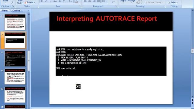 Oracle AUTOTRACE Fundamentals to Analyze & Tune SQL смотреть онлайн