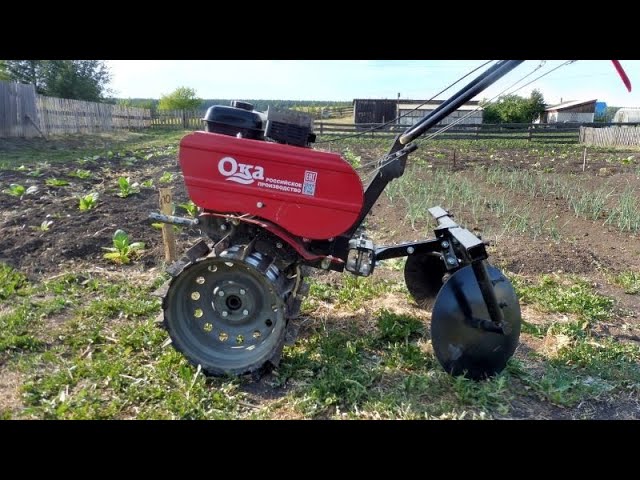 Обзор работы мотоблока ОКА , с дисковым окучником. смотреть онлайн