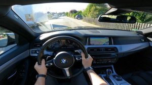 BMW M550d Driving in the Summer 381 HP Diesel in Germany on Country Road