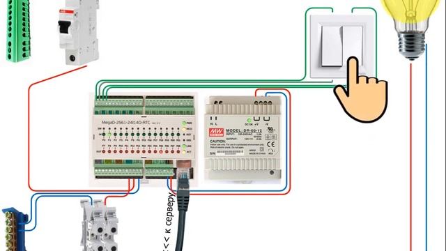 Схема проводки для умного дома. Диммирование 2 кнопки смотреть онлайн