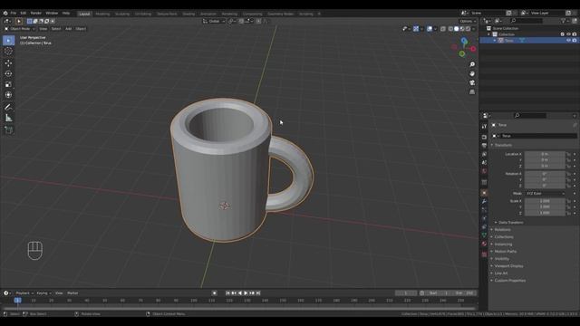 Как смоделировать ЧАШКУ в Blender 3D │ How to model a CUP in Blender 3D (2.9x) смотреть онлайн