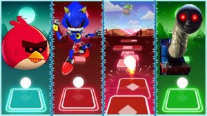 Angry Birds Exe vs Metal Sonic Exe vs Poli Robocar Exe vs Thomas the Train Exe | Tiles Hop