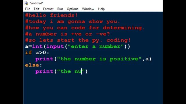 how to do python code for determining any number is positive or negative | #simplepythoncoding смотреть онлайн