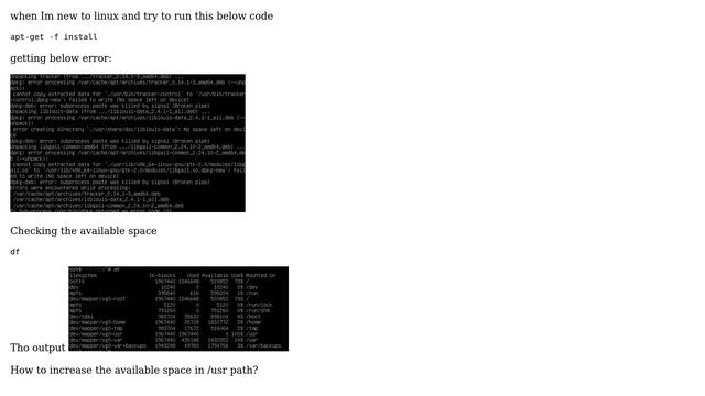 Unix & Linux: No Space left on device - Debian смотреть онлайн