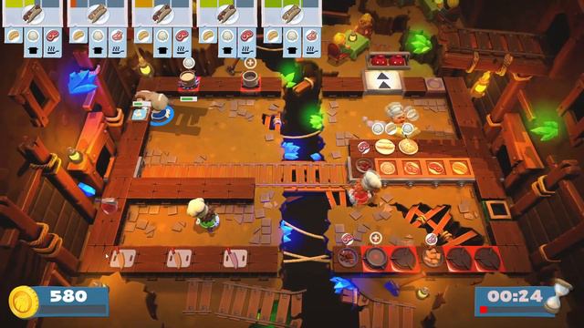 Overcooked 2 - MEAT PATTY ON THE ROOF! - #4 (4 Player Gameplay)