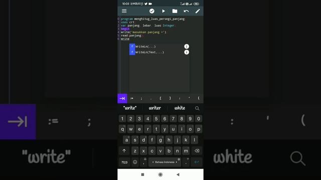 Cara Menghitung Luas Persegi Panjang Menggunakan Aplikasi PASCAL N IDE смотреть онлайн