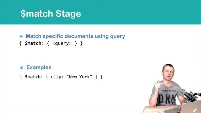 07 $match - MongoDB Aggregation Tutorial смотреть онлайн