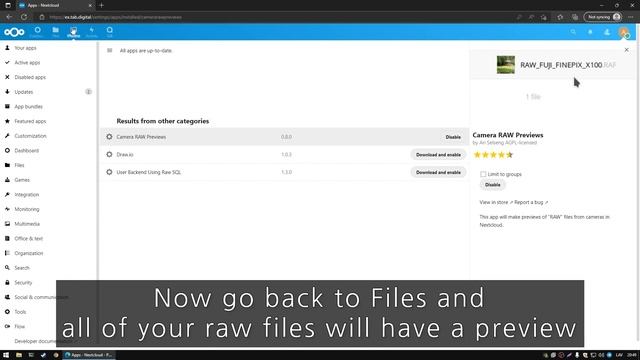 How to use the Camera RAW Previews app in Nextcloud смотреть онлайн