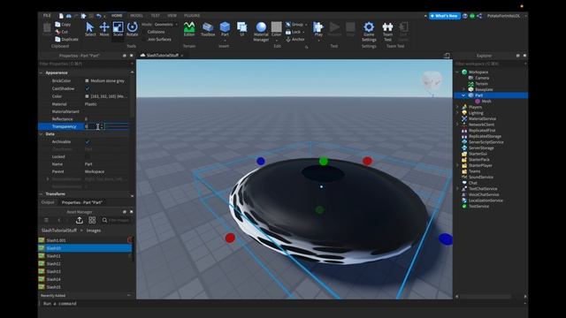 How to MAKE ANIMATED SWORD SLASH Tutorial Roblox Studio Part 3 - EXPORT and IMPORT to ROBLOX STUDIO смотреть онлайн