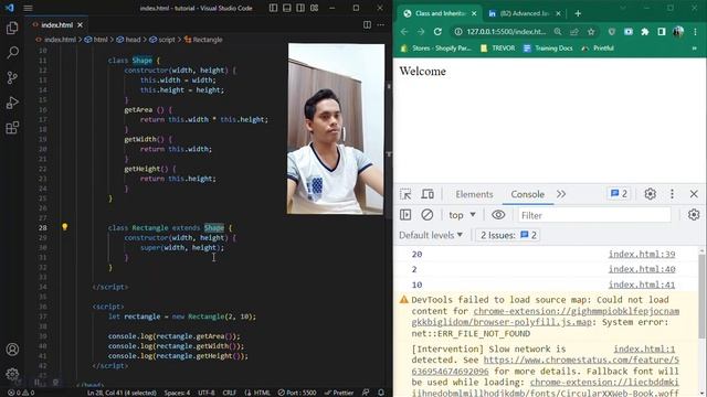 JavaScript class and inheritance implementation in 14mins смотреть онлайн