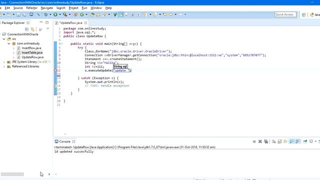 HOW TO UPDATE DATA IN ORACLE DATABASE THROUGH JDBC смотреть онлайн
