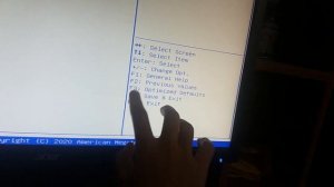 Aptio setup utility - Copyright (C) 2020 American,Inc. Verson 2.20.1271.