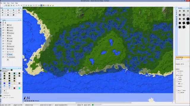 Minecraft / World Painter Timelapse - Multi Biomed Map + Download смотреть онлайн