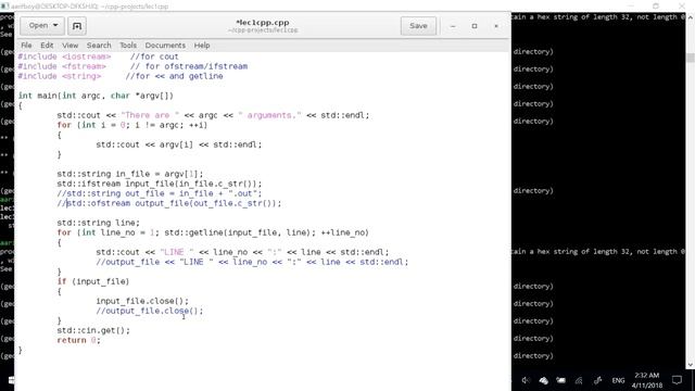 File handling (read/write) in c++ and c# with command line arguments on Linux 18 смотреть онлайн