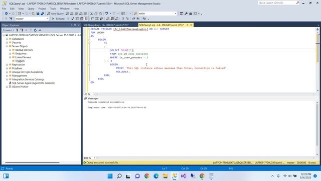 Triggers Types - Server Trigger - Logon, Logoff etc.. (Tamil) смотреть онлайн