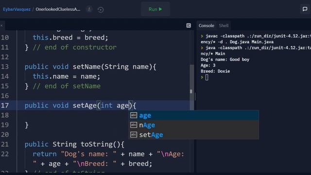 JAVA - Setter & Getter Methods - Unit 2 APCSA смотреть онлайн