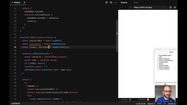 React Hooks (useState) | React from first principles 7 смотреть онлайн