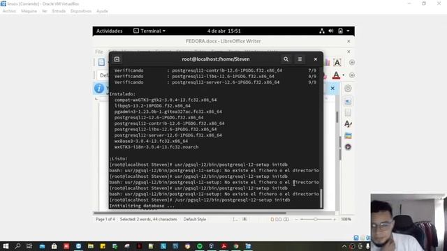Instalación de fedora y postgres 12 смотреть онлайн