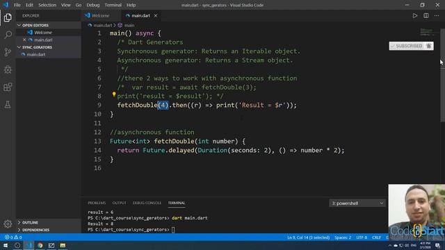 58- Dart asynchronous generator (Arabic) смотреть онлайн