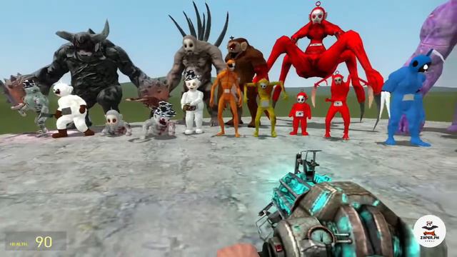 slendytubbies All monster family (GMOD) смотреть онлайн