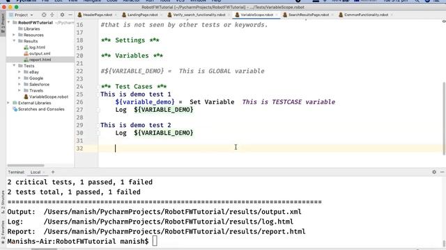 Robot Framework Tutorial #18 - Variable Scope in Robot Framework смотреть онлайн