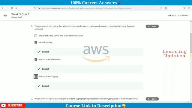 Addressing Security Risk | AWS Fundamentals | Coursera | Course 2 | All Week Solutions смотреть онлайн