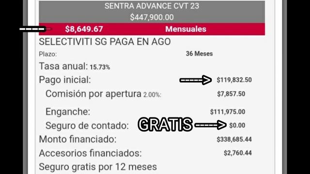 Nissan Sentra 2023 Llevatelo Con 36 Meses De $3,144 ?