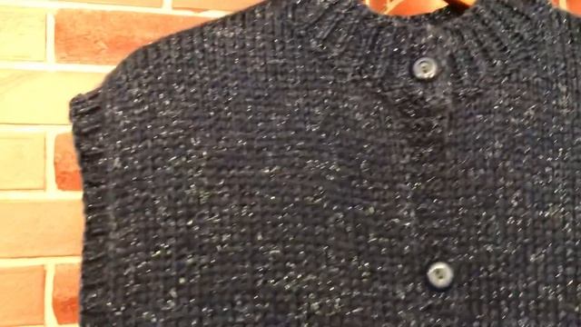 Жакет без рукавов с люрексом Classic синий смотреть онлайн