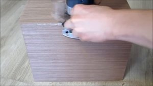 Как срезать кромку шпона фрезером