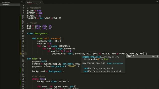 Snake Using Python and Pygame (Part 1) | Creating the Background, Snake and Apple смотреть онлайн