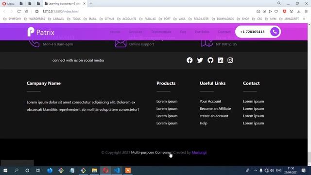 Bootstrap 5 & SASS (Build a Complete Portfolio Website ) - #13-4 смотреть онлайн