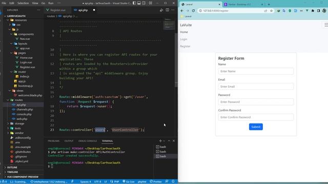 Laravel 9 Vue 3 Vite Vue-Router4 and Bootstrap 5 Tutorial - 3 смотреть онлайн