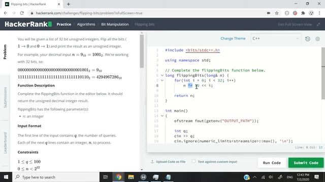 HackerRank Solution: Flipping Bits (C++ Bit Manipulation) смотреть онлайн