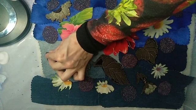 подставка для чайника(цветочная поляна)стежка, лоскуты смотреть онлайн