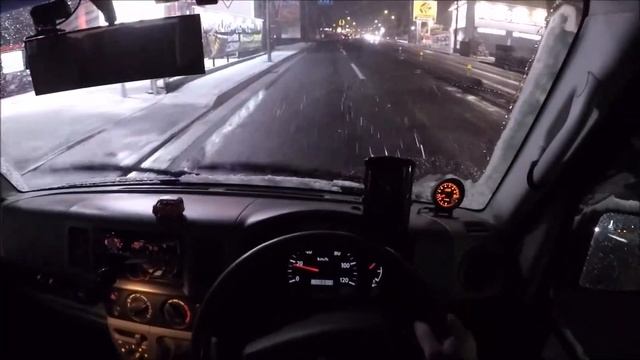 It's started to snow | Refueling | POV | SUZUKI EVERY DA64V 5MT | Japanese Small Kei-Van смотреть онлайн