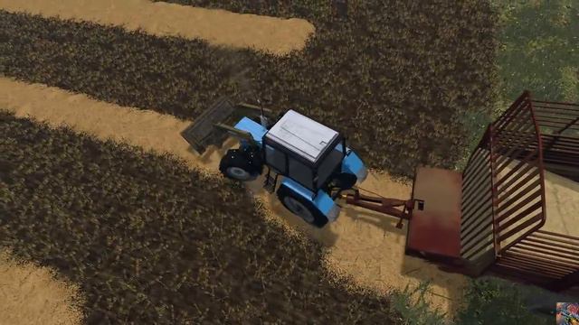 FS2015 - Один российский край - 69 - Добираем пшеницу и подбираем солому
