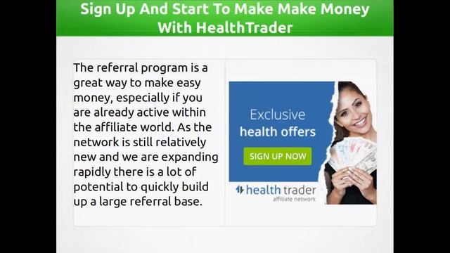 High Commission For Affiliate Health Products - Signup And Start Make Money With HealthTrader Now! смотреть онлайн