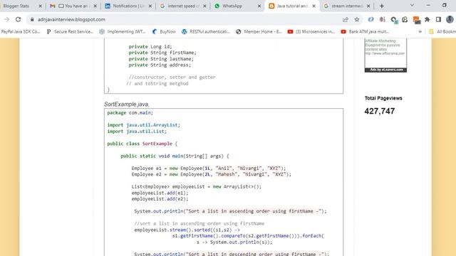 Sort a list in Ascending and descending order using java 8 Stream API смотреть онлайн