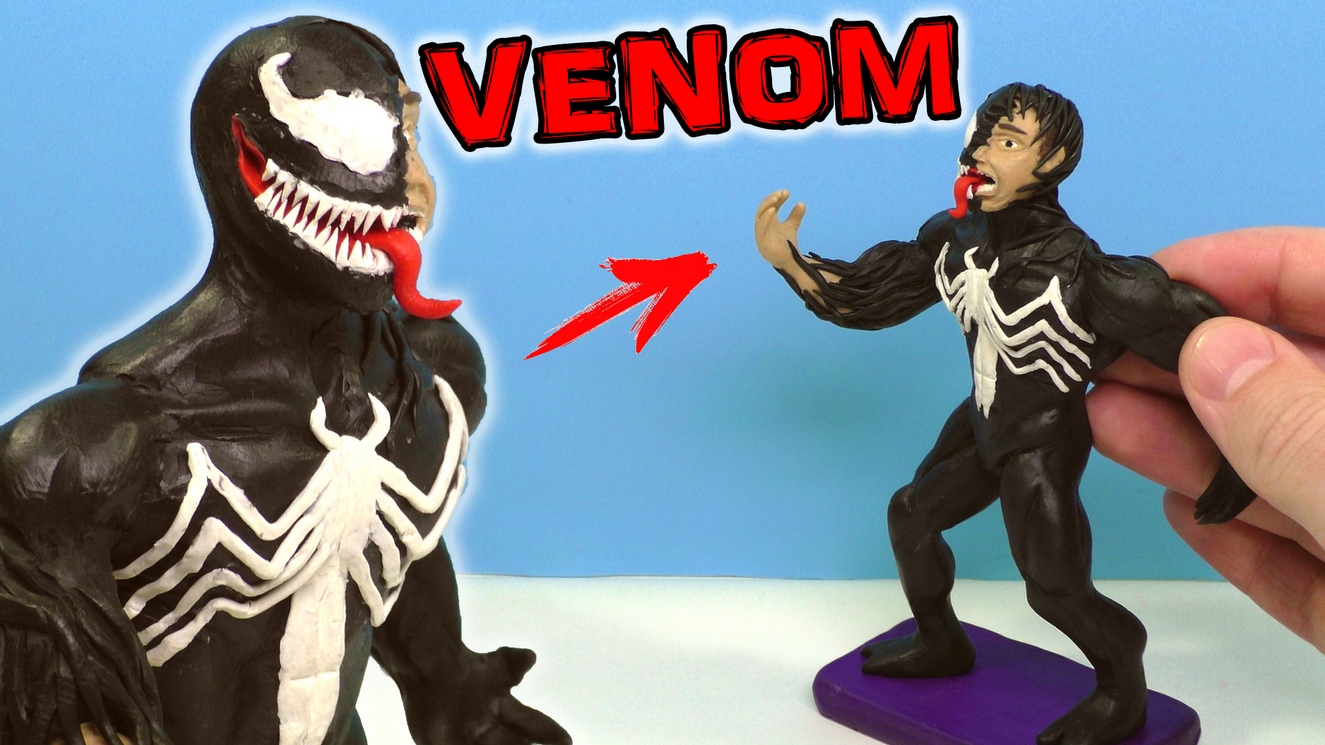 ЛЕПИМ ВЕНОМ ИЗ ПЛАСТИЛИНА | VENOM смотреть онлайн