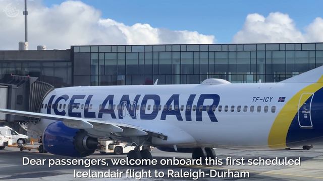 Icelandair Business Class 737MAX Iceland To Raleigh Inaugural Flight