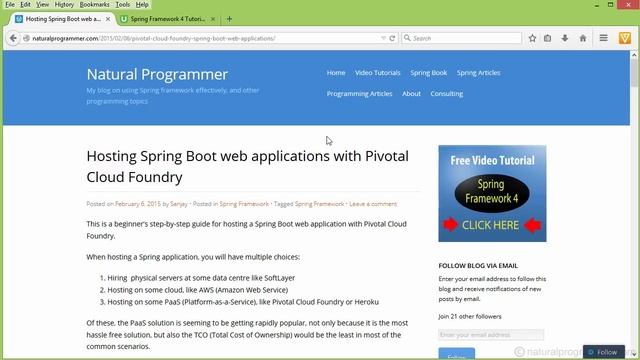 Hosting Spring Boot Web Applications Using HTTPS With Pivotal Cloud Foundry: Step By Step Tutorial смотреть онлайн