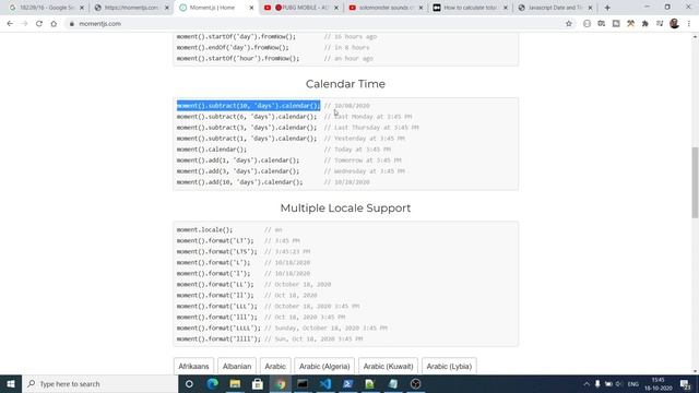 Moment.js Date Time Subtractor App Full Example in Vanilla Javascript 2020 смотреть онлайн