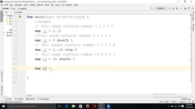 Range in kotlin. Kotlin Programming tutorial in Hindi смотреть онлайн